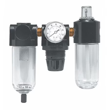 ARROW PNEUMATICS 7682 Mini Filter/Regulator/Lube Combo, 1/4"