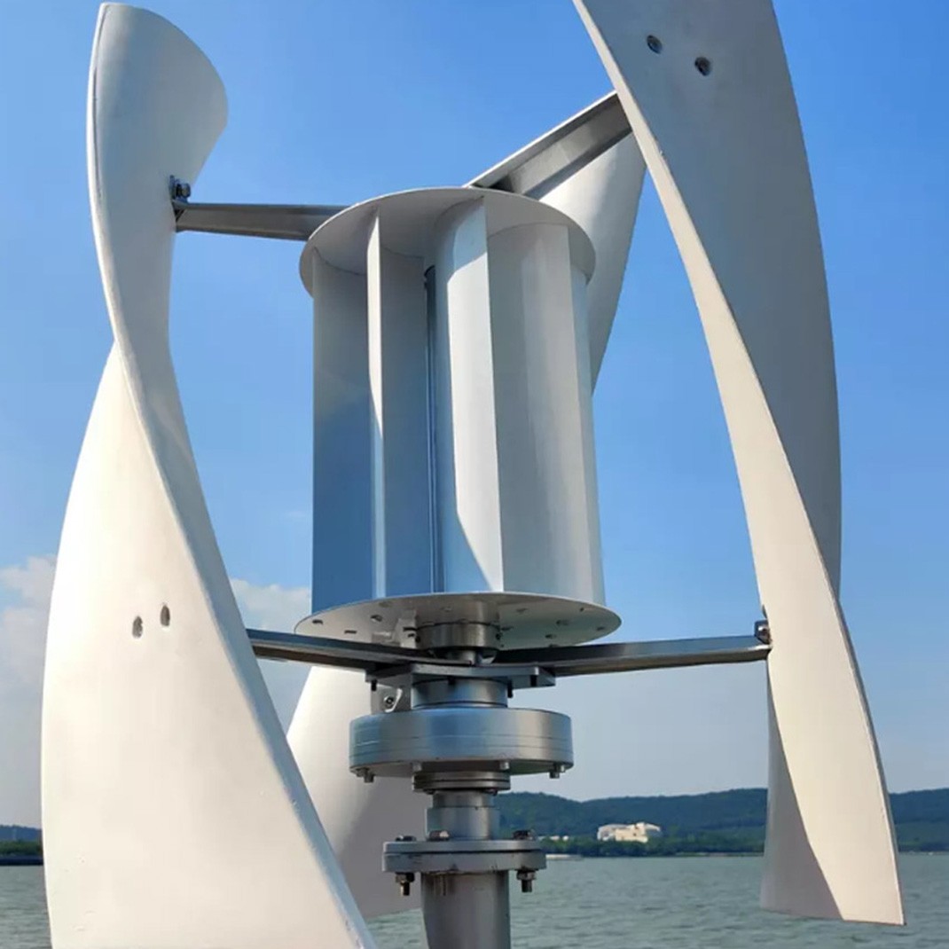 3000W Vertical Wind Turbine Generator Hybrid MPPT Controller 48V Windmill Motor