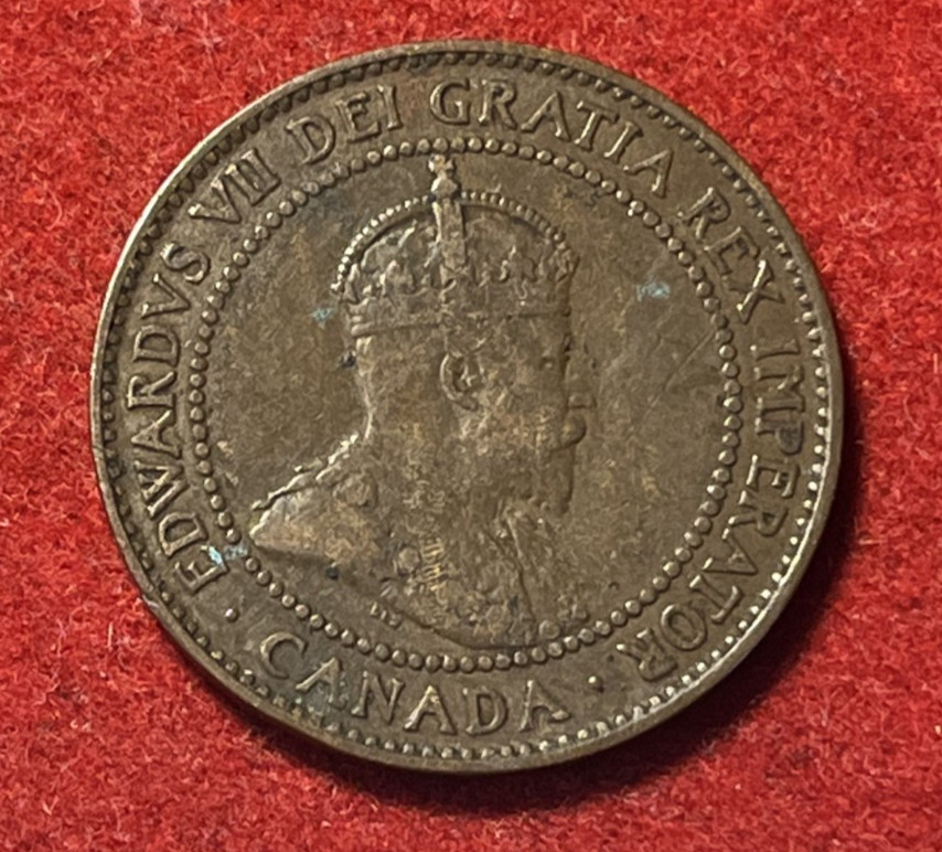Canada Cent 1908 Bronze Coin KM#8 T8872