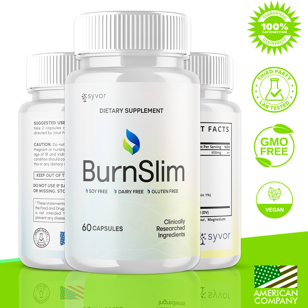(1 Pack) BurnSlim Advanced Energy & Fitness Supplement Burn Slim 60 Capsules