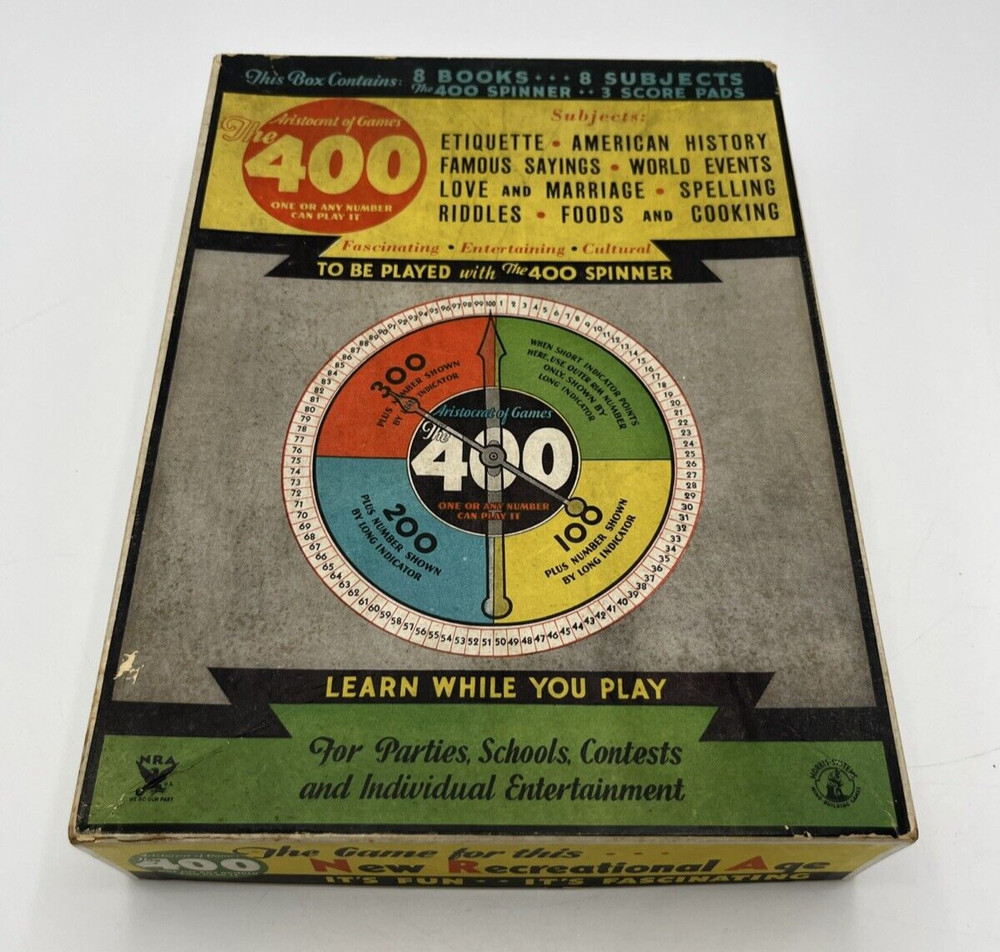 Board Game Trivia Game The 400 Complete Original Box Learn Play