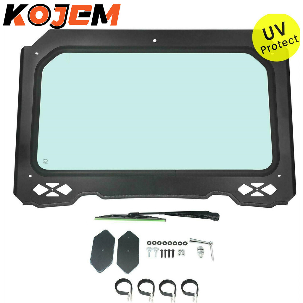 For Polaris RZR Windshield Full Glass  with Wiper 900 1000 Trail S, XP Turbo