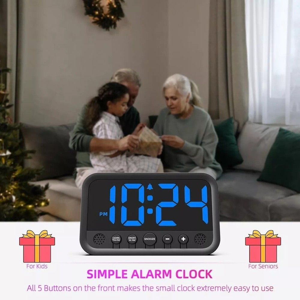 Super Extremely Extra Loud Alarm Clock for Very Heavy Sleeper Battery Backup NEW