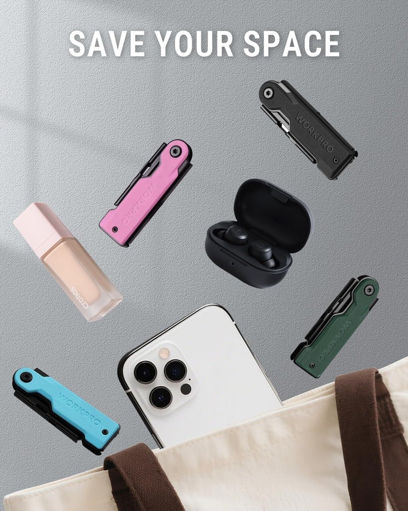 WORKPRO Folding Utility Knife with 10 Extra SK5 Blades, EDC Razor Sharp Knife