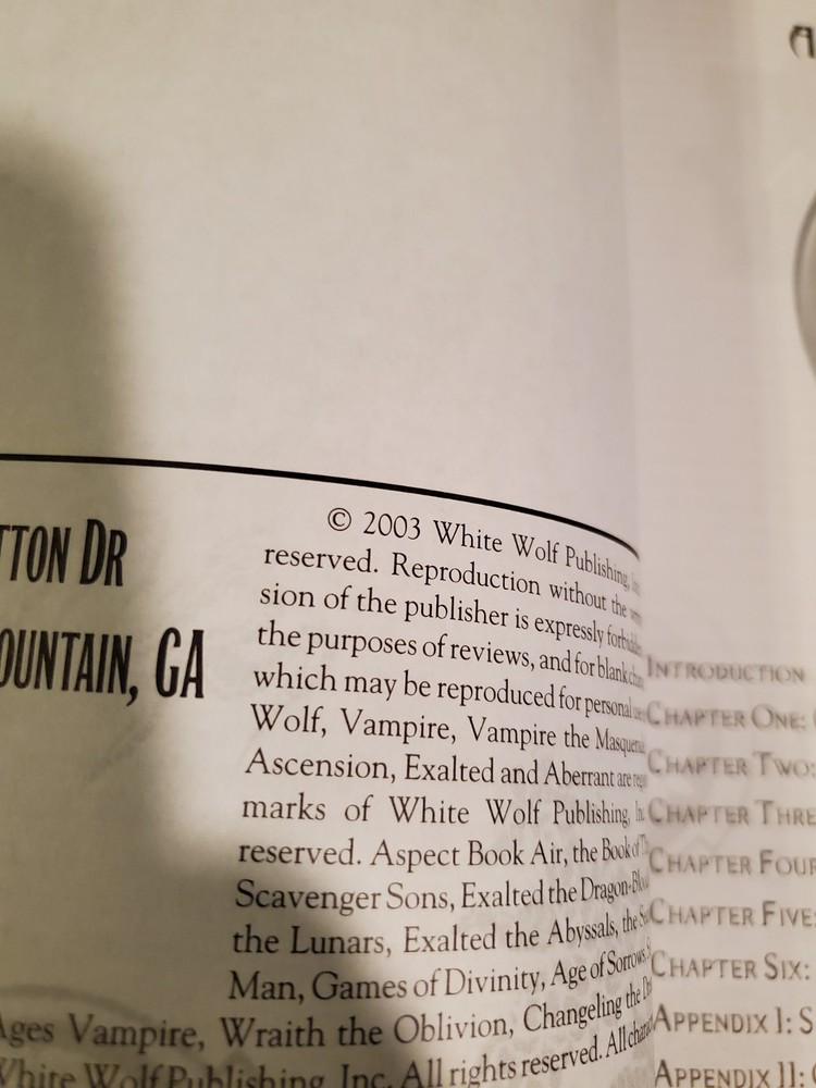 Exalted: Aspect Book Air ☆ Authentic ☆