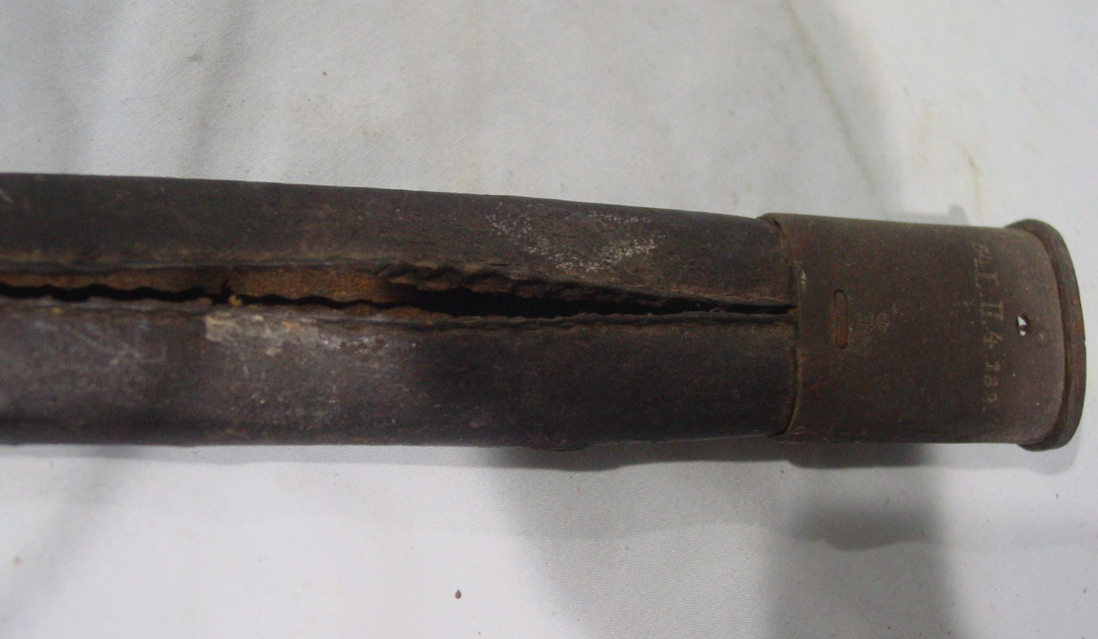 WWI Trench Art Bayonet Scabbard 1914-1918 54th Regiment L Company 2nd Battalion