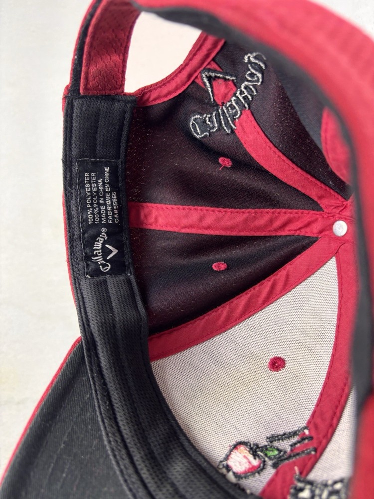Callaway Big Bertha Golf Hat Cap Strap Back Red Falling Apple Adjustable