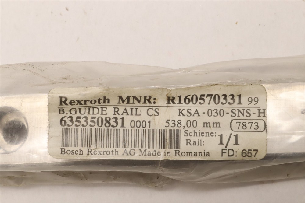 REXROTH LINEAR GUIDE RAIL 22.5IN R160570331