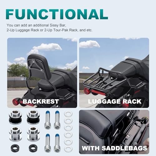 Hold Fast Sissy Bar Docking Hardware Kit for Harley 2018-later Softail Chrome