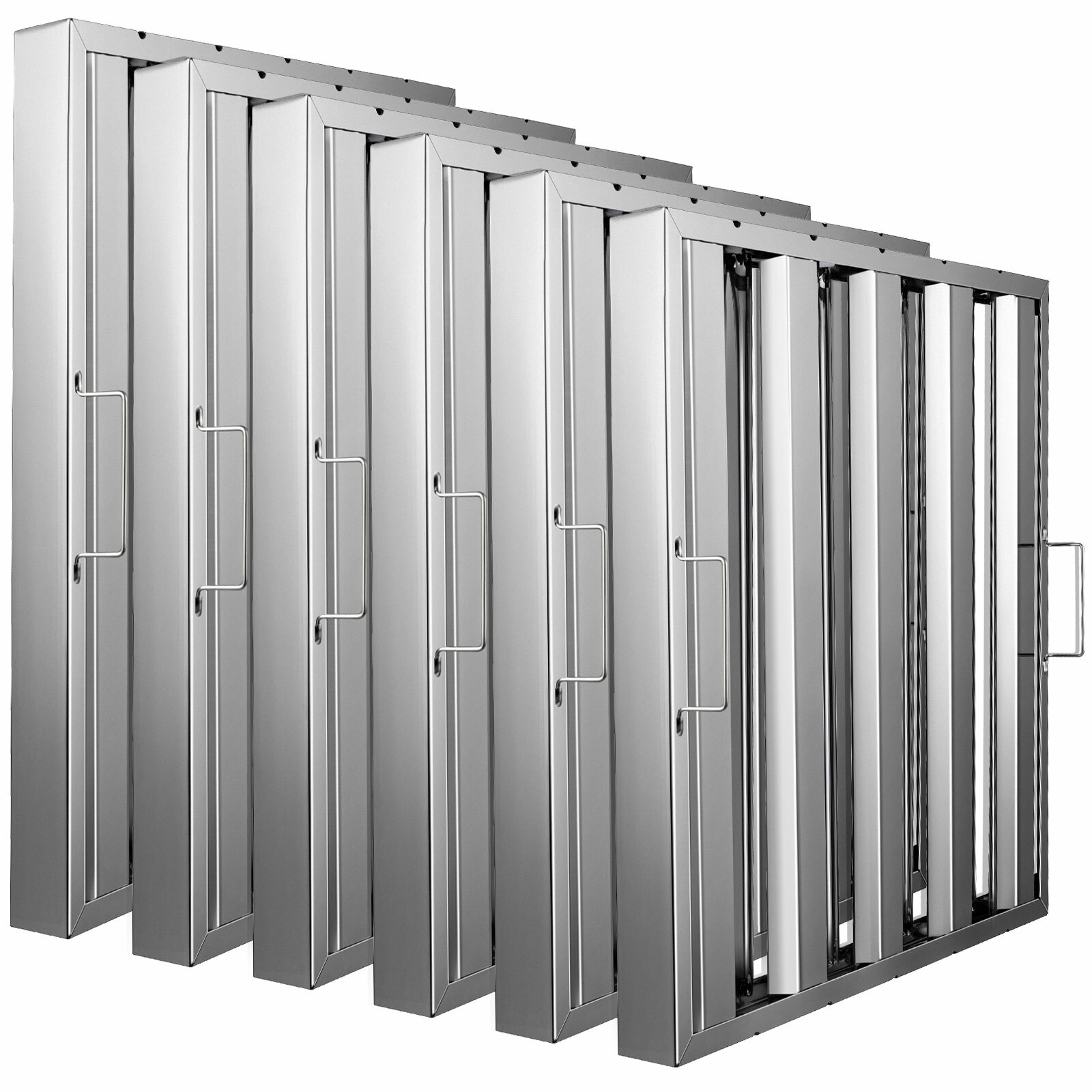 6 Pack - 20" X 20" Stainless Steel Hood Grease Commercial Exhaust Filter Baffle