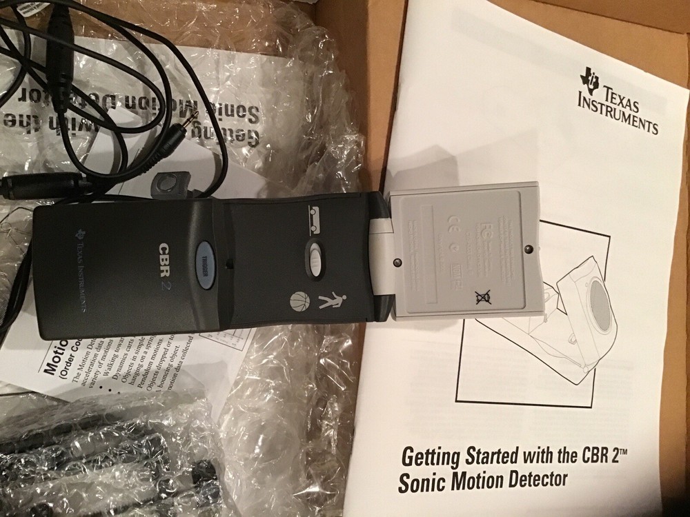 Texas Instruments CBR 2 Sonic Motion Detector In Box With Cable & Instructions