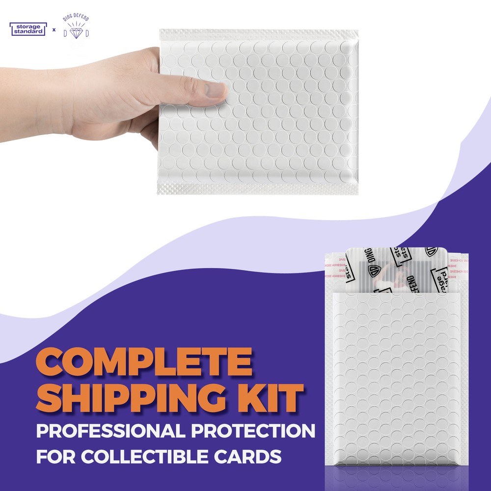 Ding Defend 3.5" x 4.5" Card Shipping Protector Envelopes Bubble Mailer Kit