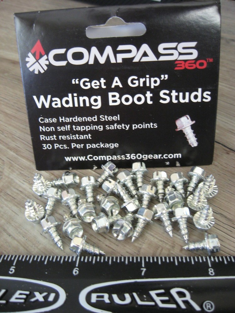 30 Compass 360 Wading Boot Studs Traction Spike Cleats NON Self Tapping Points