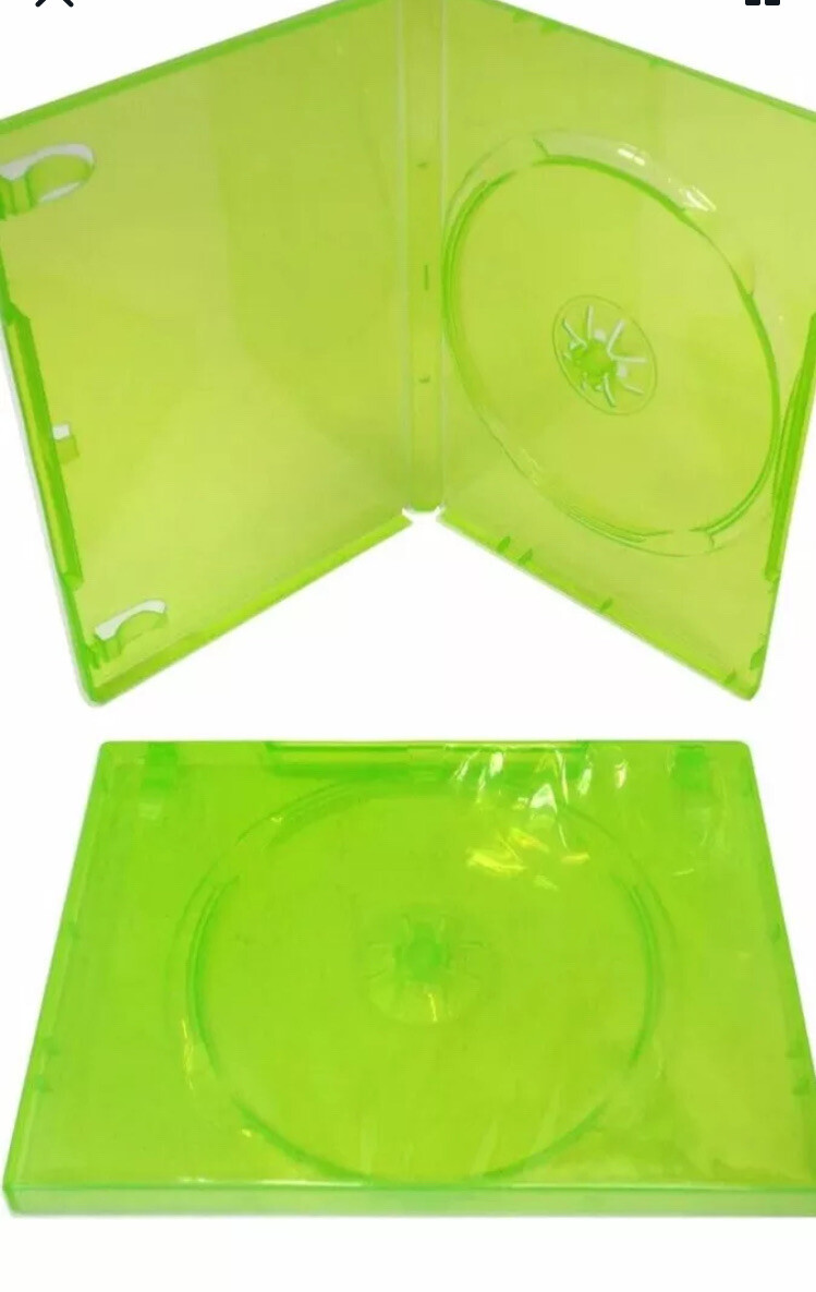 New 10 XBOX 360 Translucent Green Replacement Video Game Storage Shell Cases