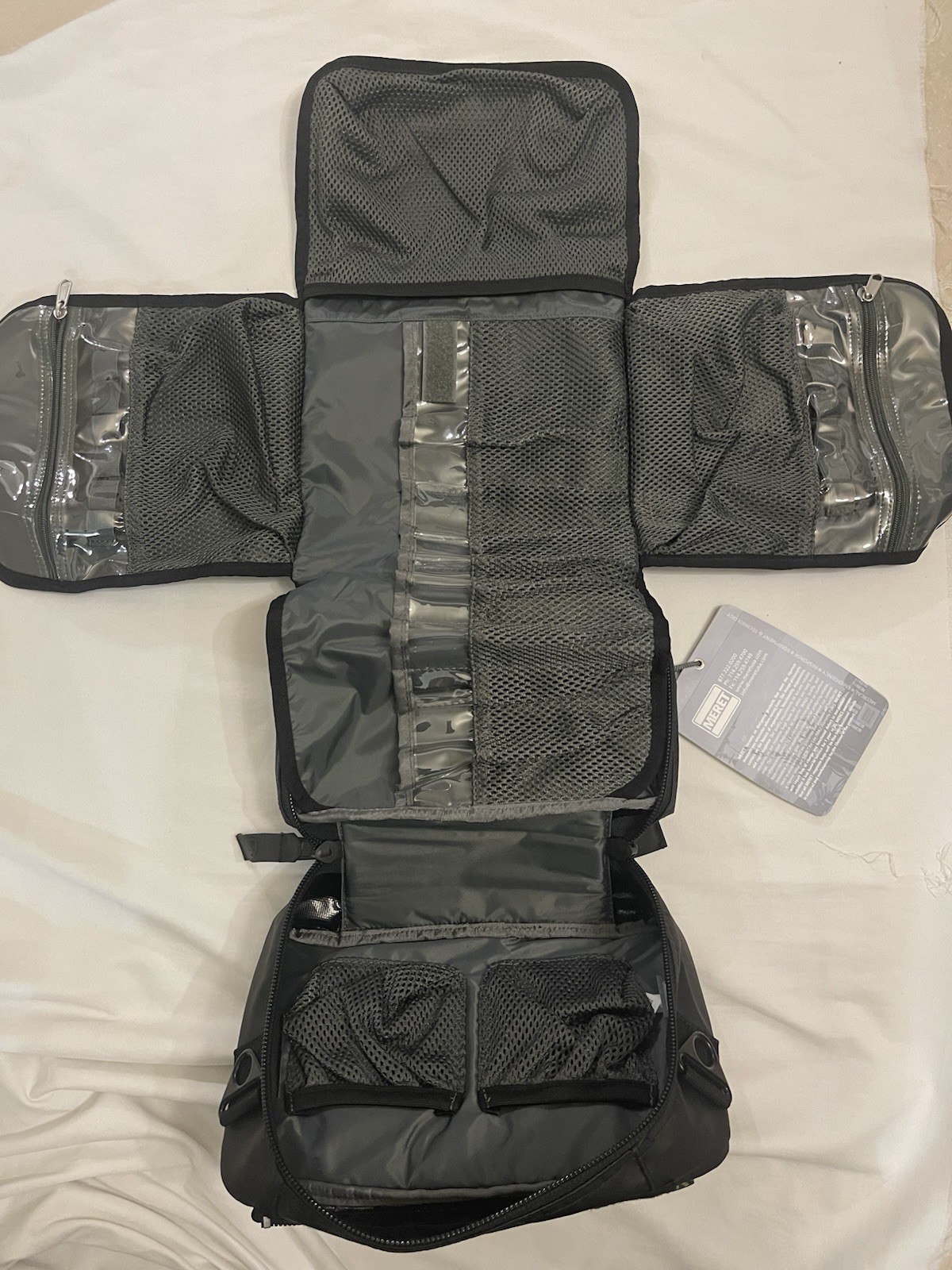 MERET Airway Intubation Tri-Fold Roll Out Bag Infection Control Black TS2 Ready