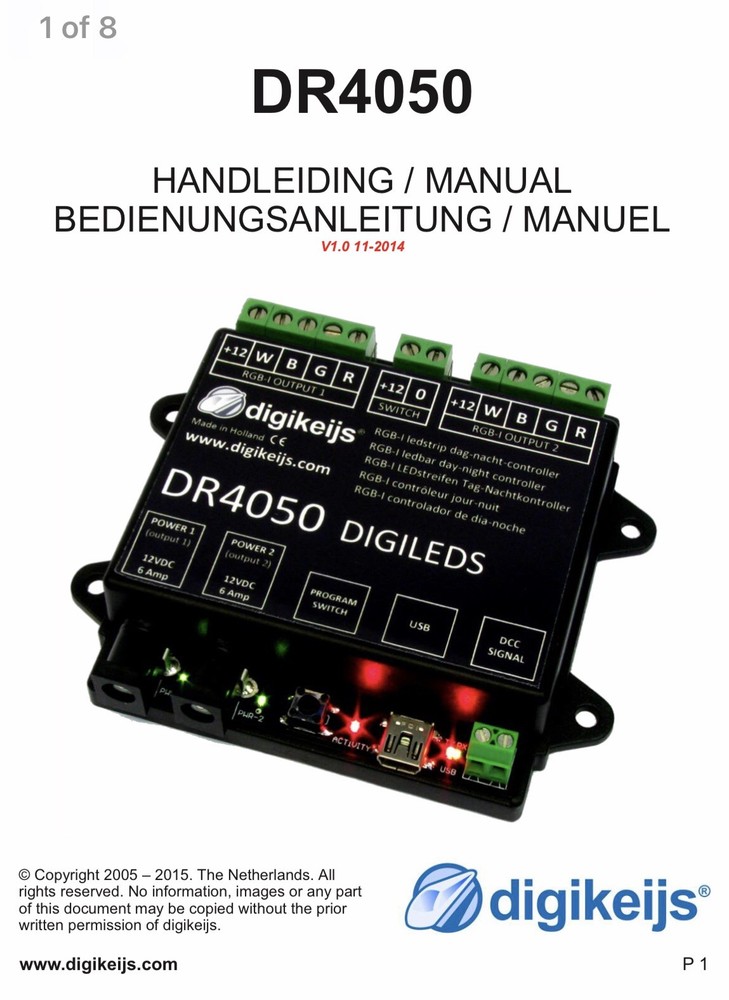 Model Train RGB Lighting Controller Digikeijs DR4050