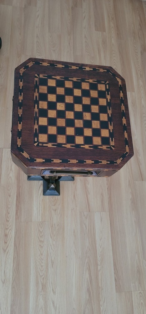 Game Table Antique with Hidden Draw Locks