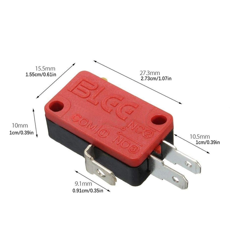 20Pcs Red New 3 Pin Microswitch Push Button For Arcade Mame Jamma Games H