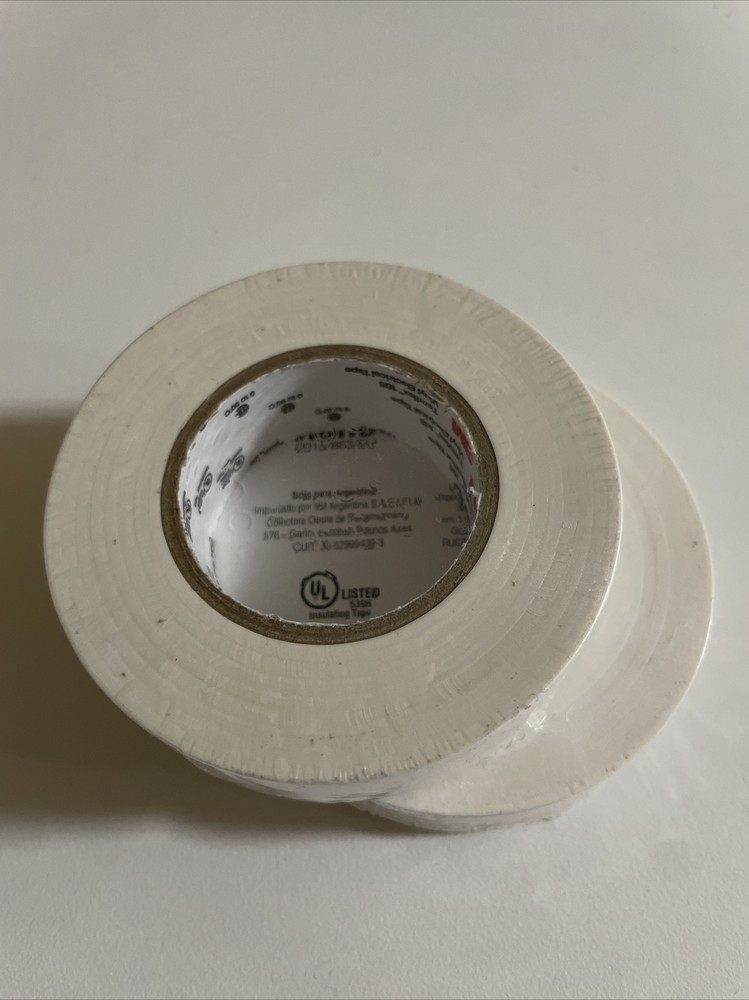 3M Temflex 165 White Vinyl Electrical Tape - 2Rolls
