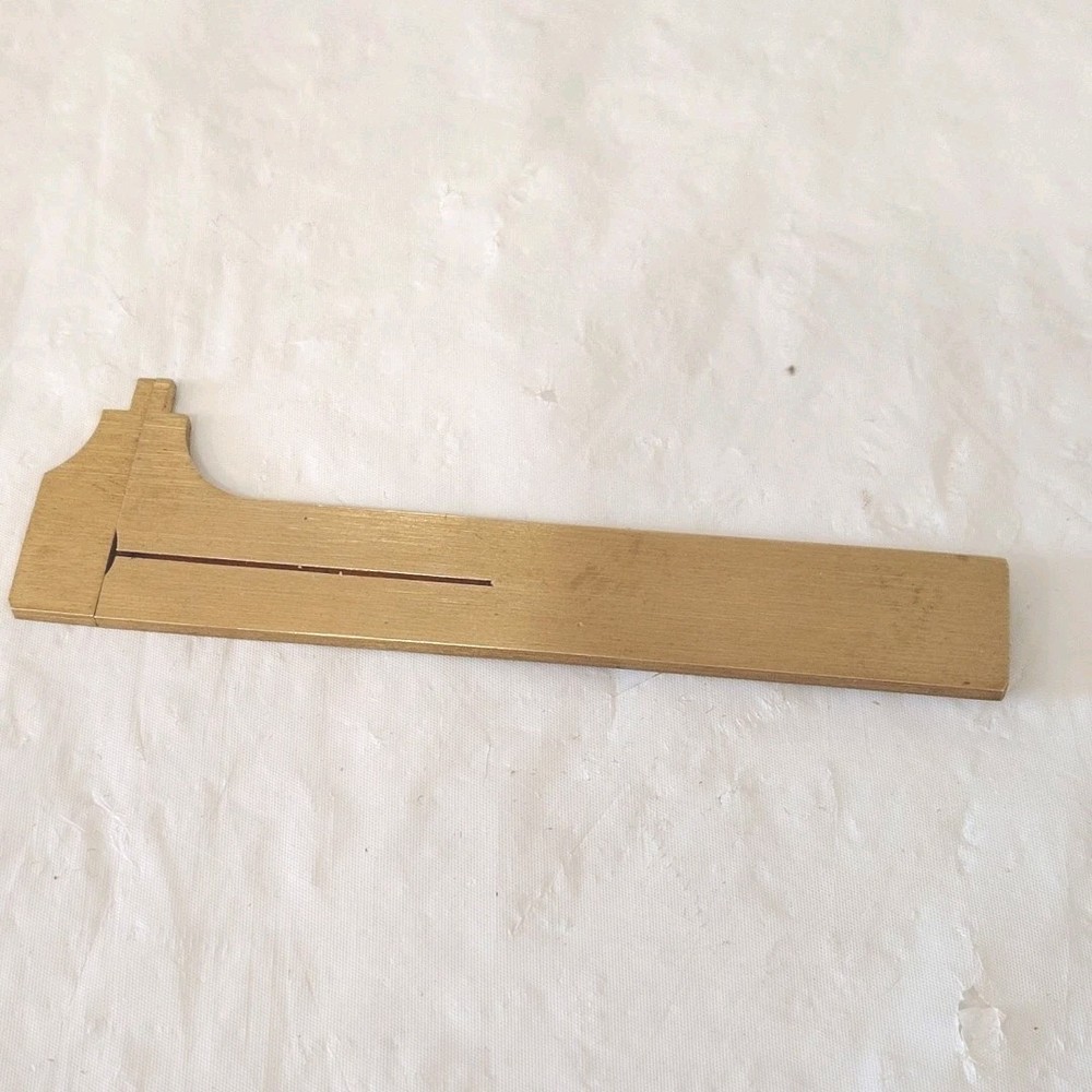 Small Brass Caliper Measuring Tool Sliding Double Scale Metric Standard 4"