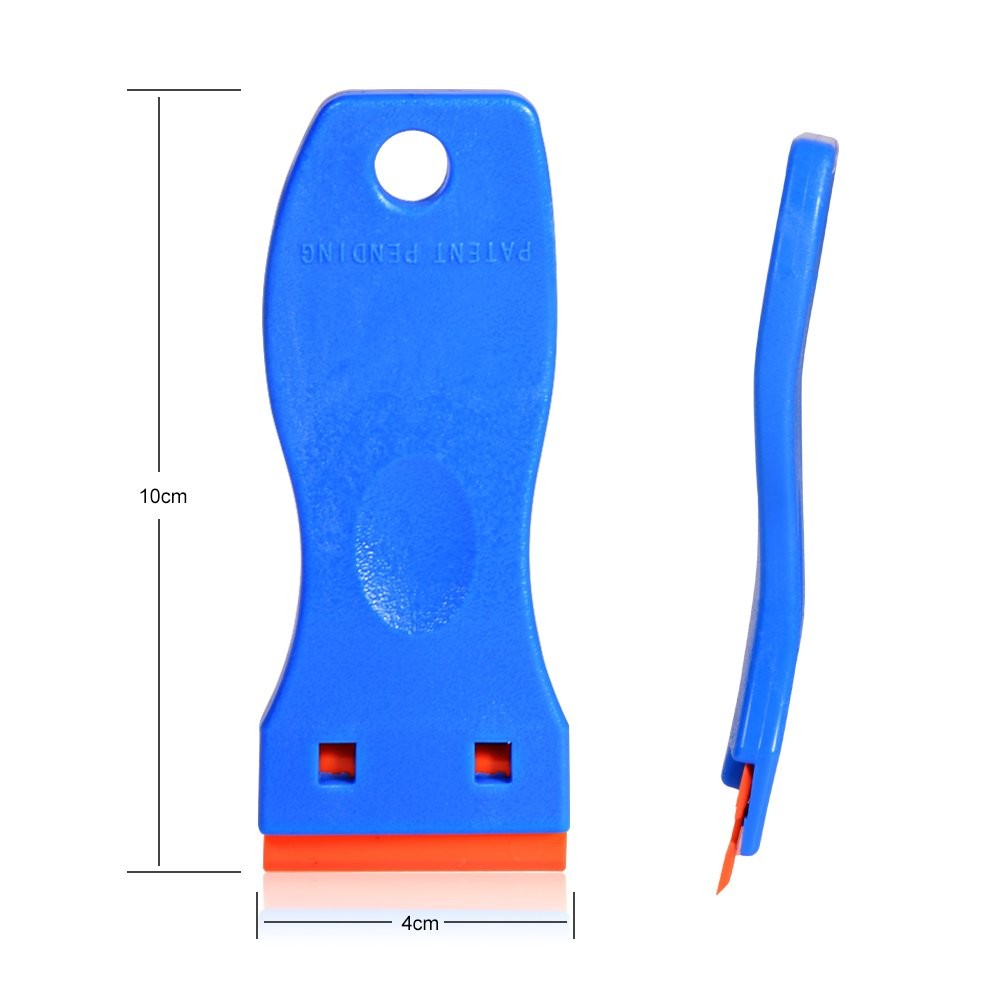 Plastic Razor Scraper with 10 Double Edged Blades for Removing Stickers Decals