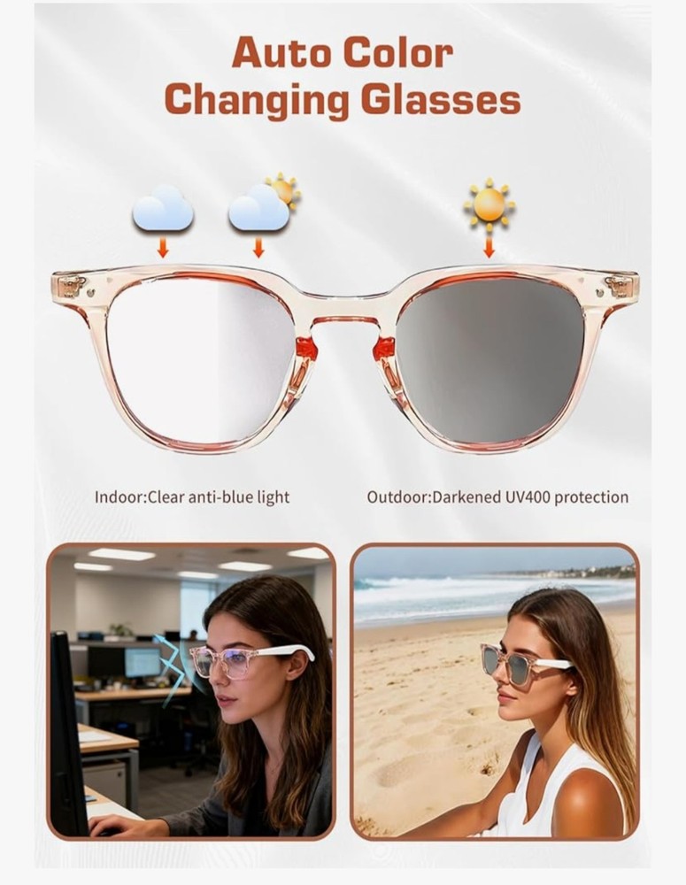 Lentes inteligentes para mujer, gafas Bluetooth con traducción AI