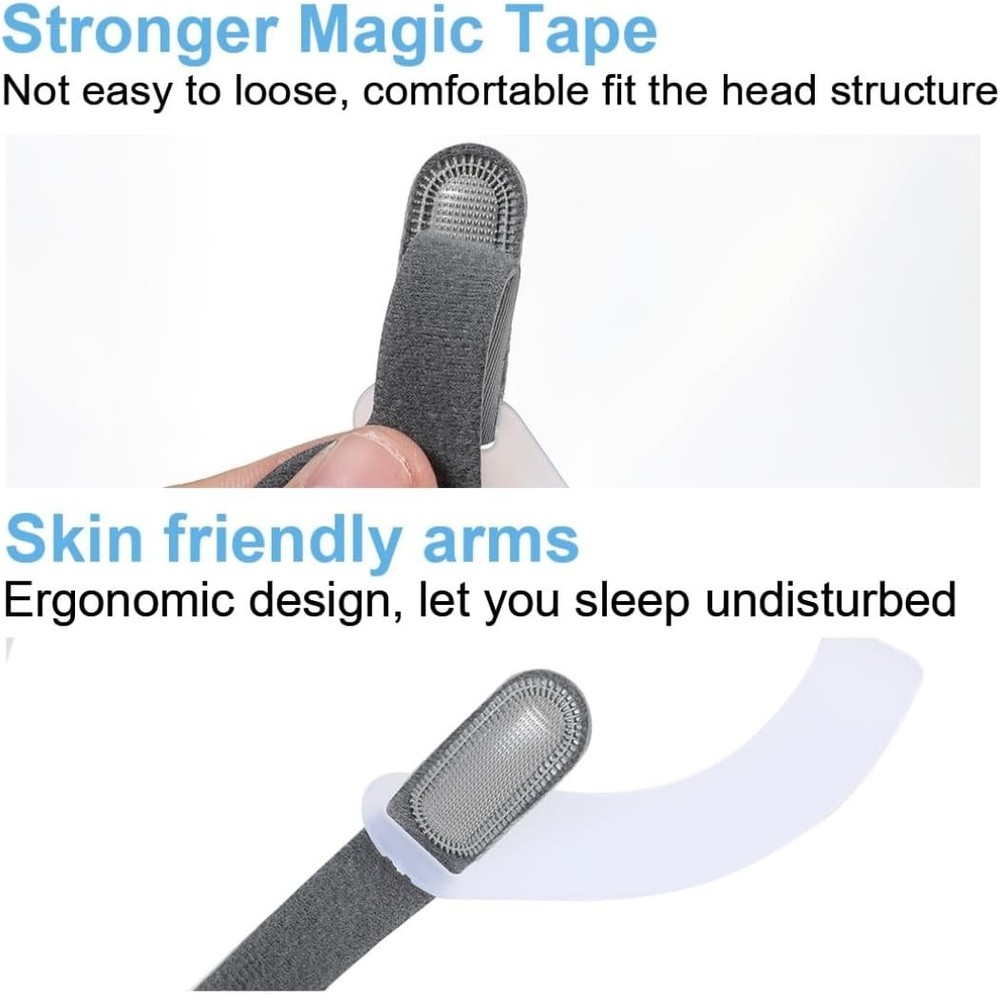 CPAP Headgear Replacement with Arms 2 Pack Adjustable Soft Sleep Support Strap