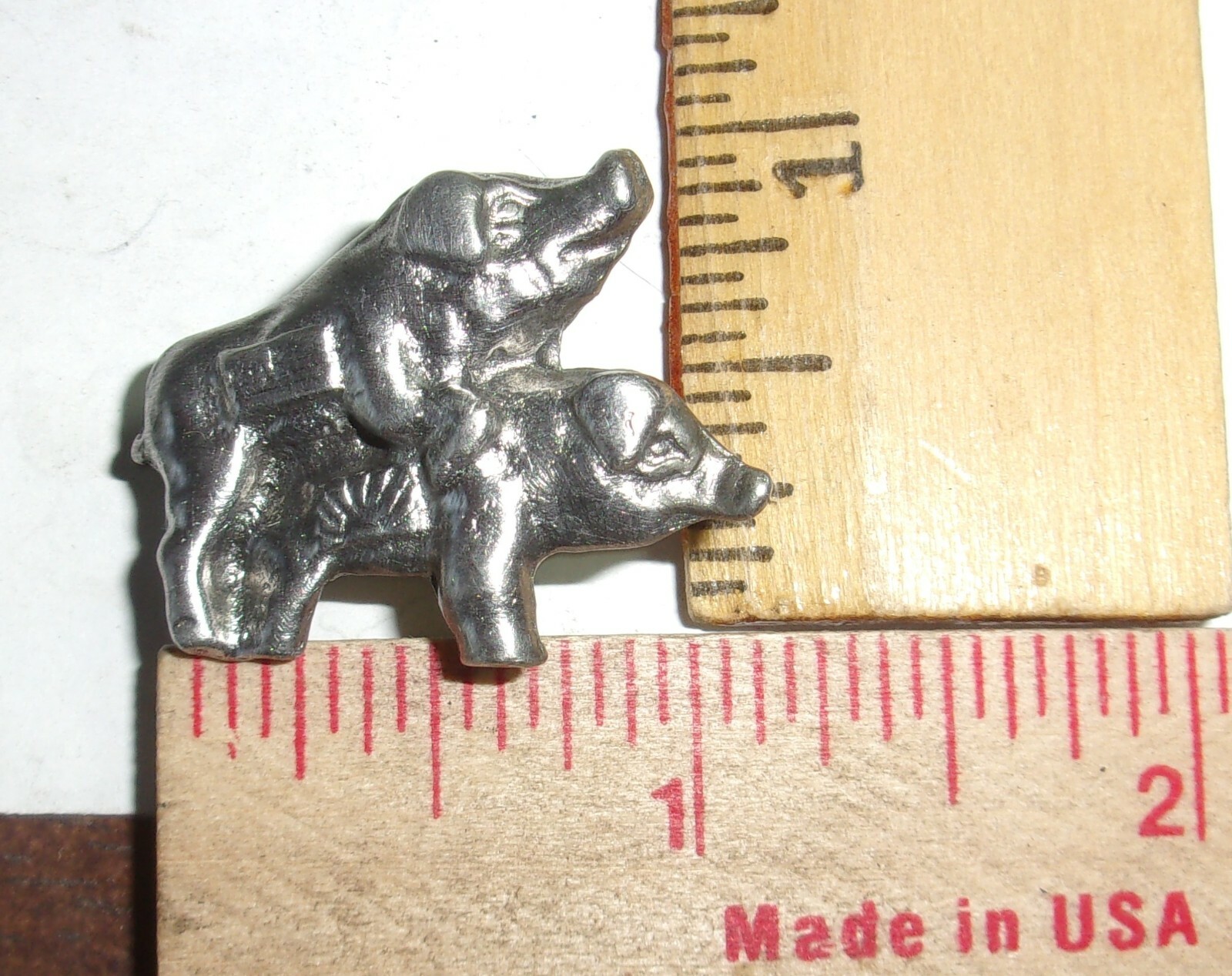 pig pin "Makin Bacon" vintage motorcycle collectible old HOG biker vest pinback