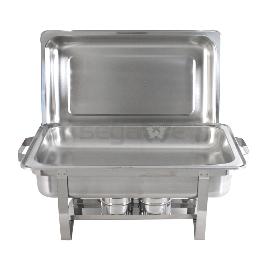 2 Packs Lot 2~8 Quart Stainless Steel Rectangular Chafing Dish Buffet Catering