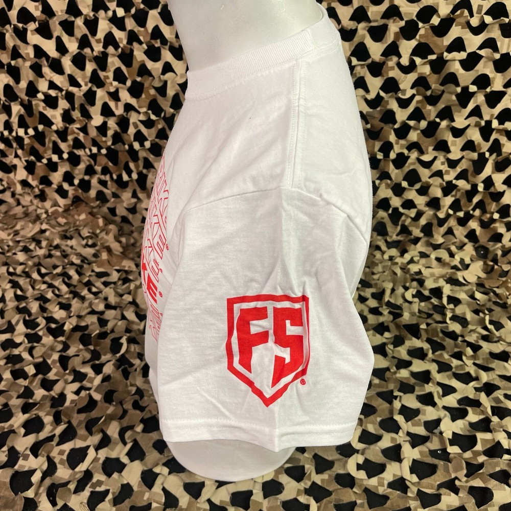 NEW First Strike T-Shirt - White w/ Red - Medium