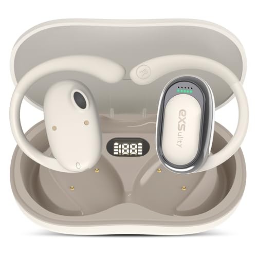 AI Language Translator Earbuds, 144 Languages, 5 Modes, Bluetooth 5.4, White