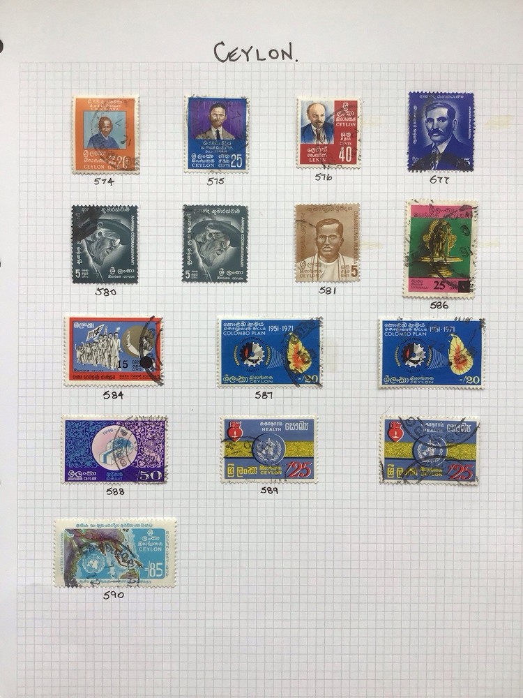 Ceylon 1964-72 2 Pages 33 Stamps