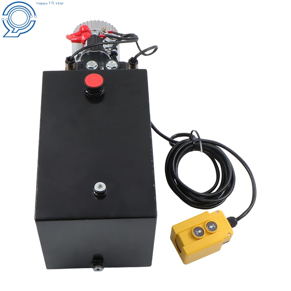 15Quart 12V DC Dump Trailer Pump Double Acting Hydraulic Power Unit