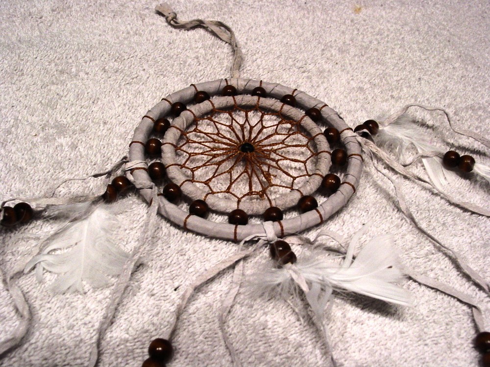 DREAMCATCHER WHITE COLOR BEAD FEATHER INDIAN