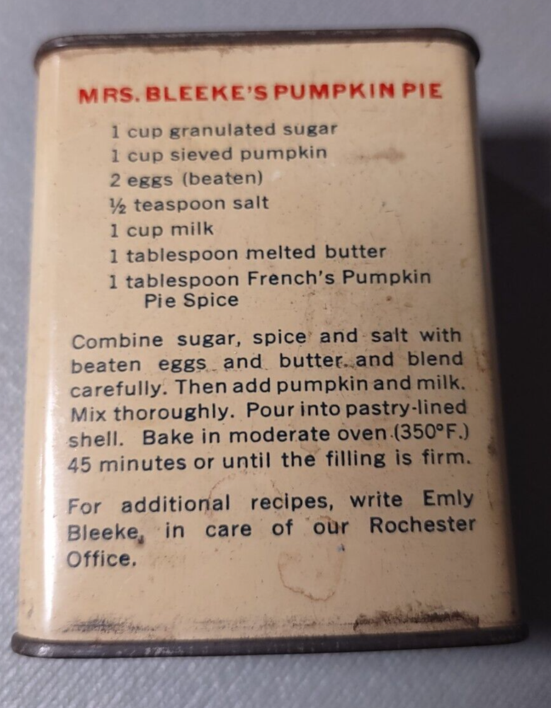FRENCH'S PUMPKIN PIE SPICE TIN