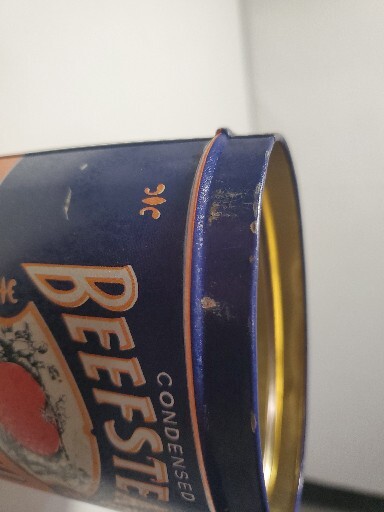 1995 Bristolware Beefsteak Tomato Soup Oval Tin