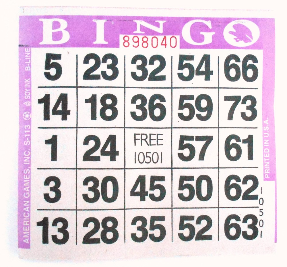 1 On Purple Bingo Paper Sheets (500 per pack) Medium,