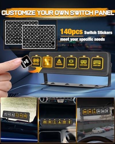6 Gang Wireless Switch Panel, Multifunction Remote Control Wireless-6 Gang