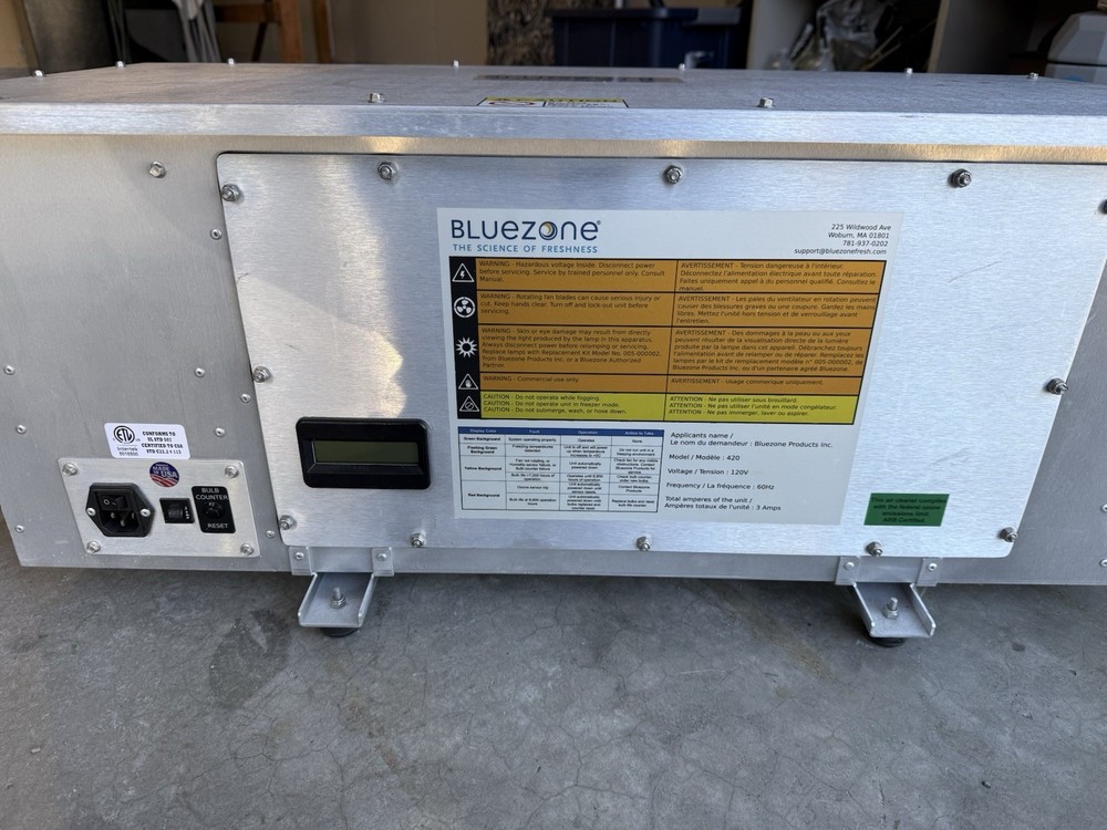 Bluezone Model BZ420 Air Purifier