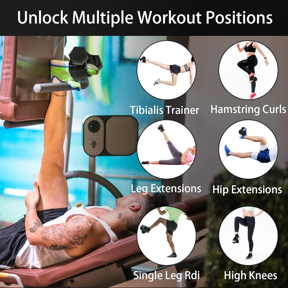 Adjustable Ankle Weights - 2 Pack Foot Straps for Strength Training Workouts