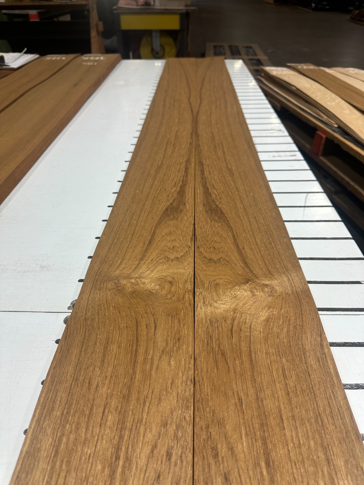 Teak Raw Wood Veneer 2 sheets 97" x 5.5'' 917Q