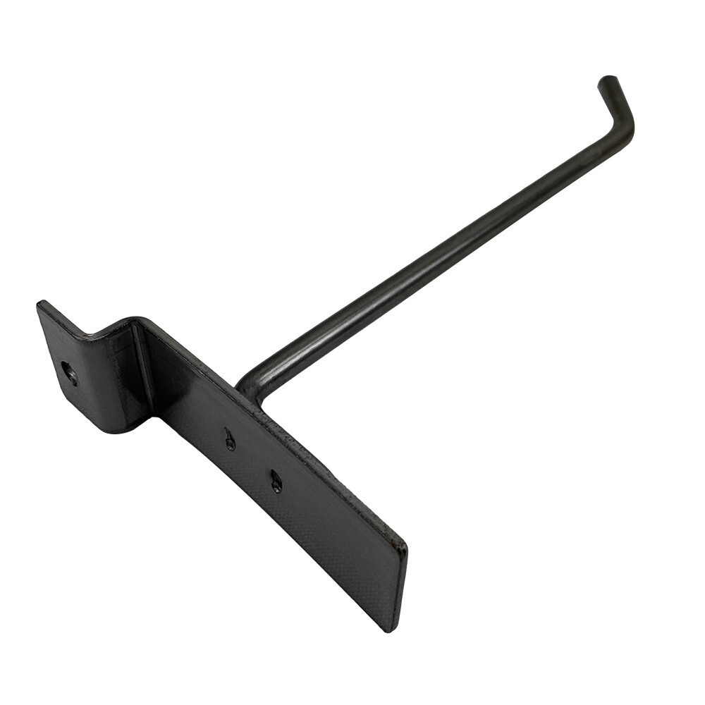 6" Slatwall Hook Panel Display Hooks, 1/4" Thickness Metal, Raw Steel - PACK 12