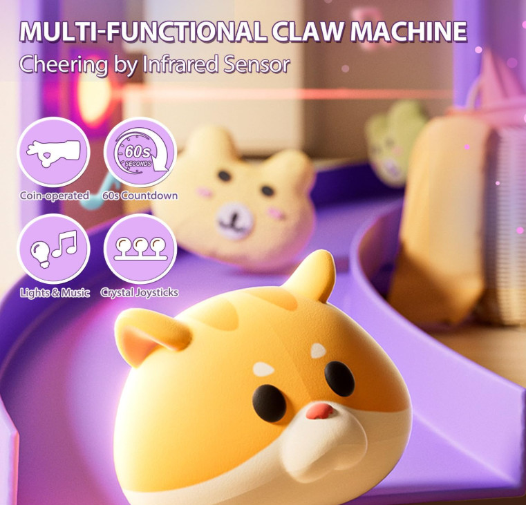 Claw Machine for Kids, Dinosaur Toy Claw Machine Large, Mini Arcade Claw Machine
