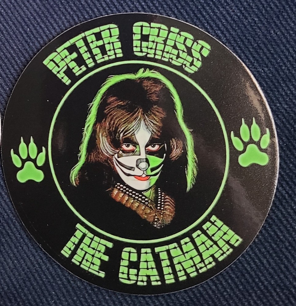 The Catman Kiss Peter Criss Drummer Logo Novelty 3 Inch Gloss Round Sticker