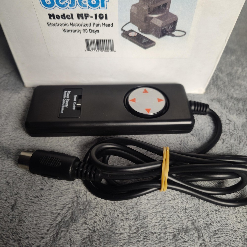 Bescor MP-101 Electronic Motorized Pan Tilt Head Camera Camcorder Remote Black