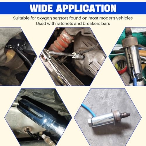 5pcs O2 Oxygen Sensor & Oil Pressure Sending Unit Master Sensor Socket Set Blue