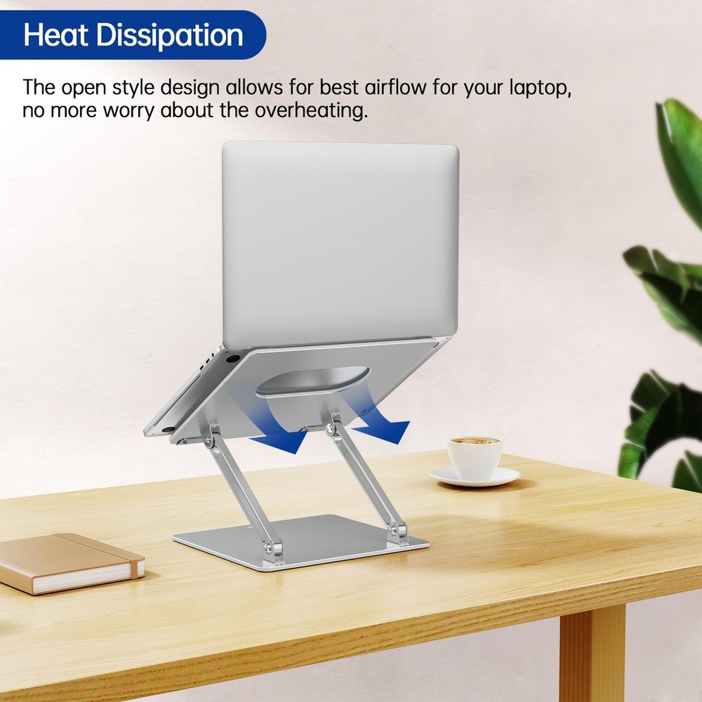BESIGN LS10 Aluminum Laptop Stand, Ergonomic Adjustable Notebook B-Silver