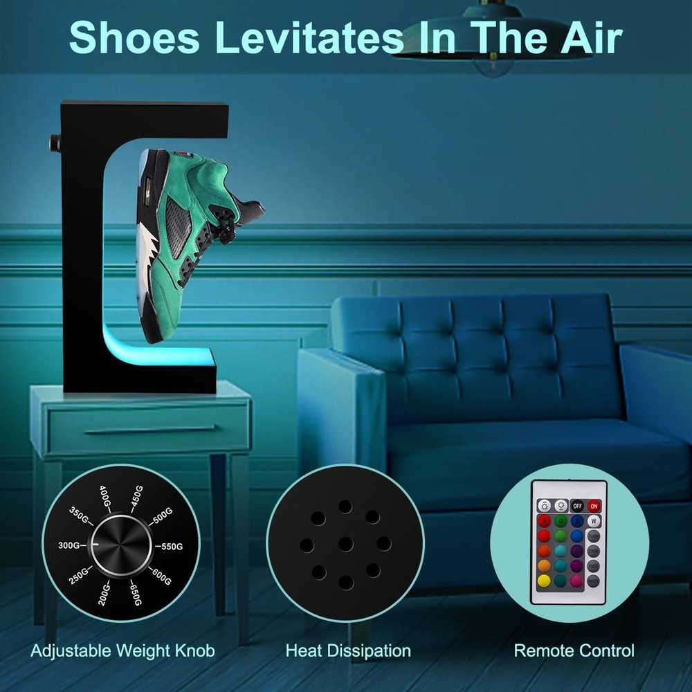 UVEHAS Levitating Shoe Display Stand, Floating Sneaker Stand with Remote 16 C...