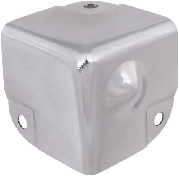 8Pcs Galvanized Tool Box Corner Protectors Aluminum Angle Guard Silver