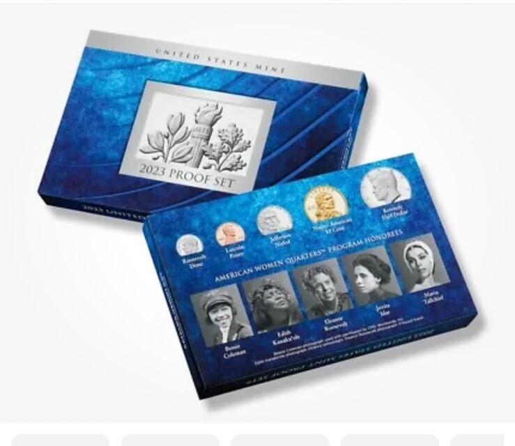 2023 S US Mint Clad Proof Set - Replacement Box !!No Coins  -FLATTENED BOX